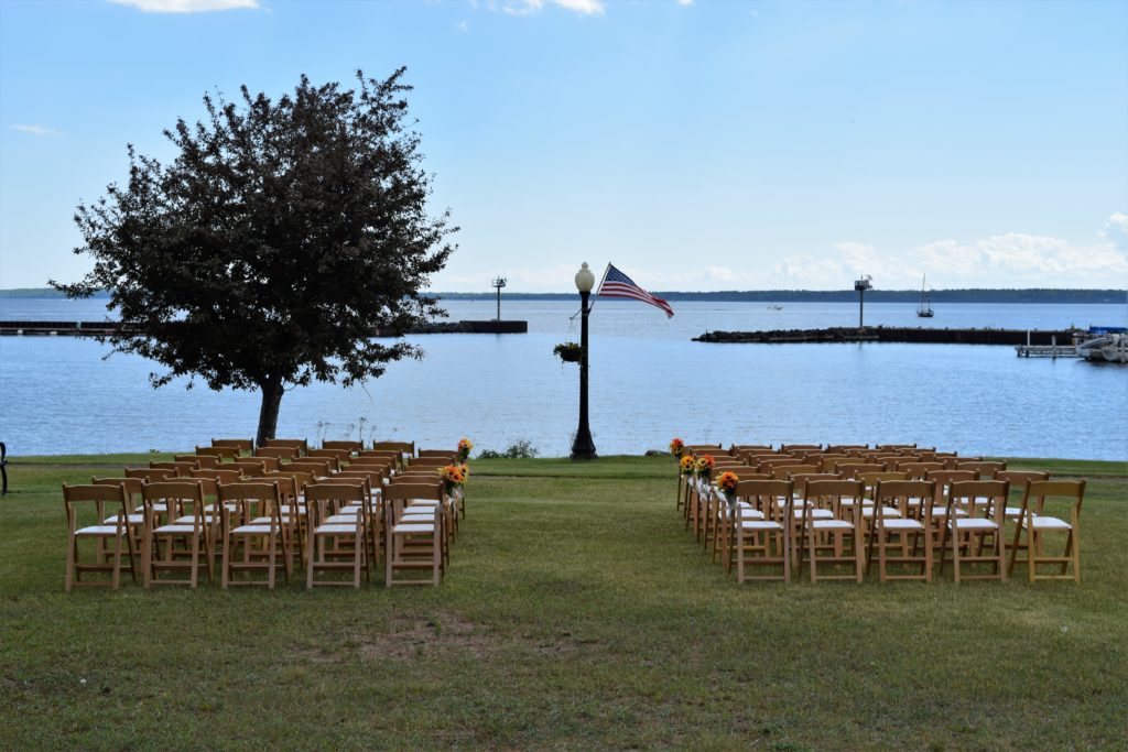 outdoor wedding venue and chair rental in Bayfield Wisconsin